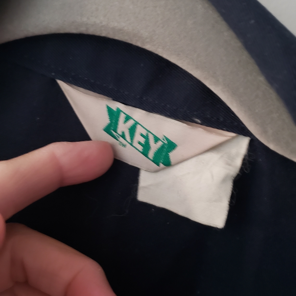 KEY Work Coveralls in Dark Navy with White Logo - Picture 2 of 11